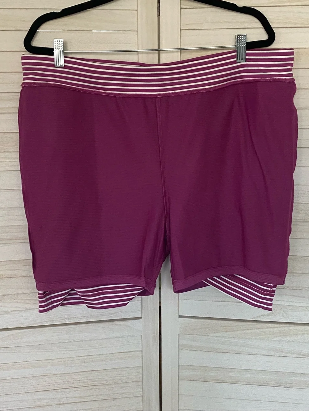 Chico’s Wild Mulberry Striped  Knit UPF 50 Skirt Skort SZ XL NWT Activewear